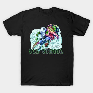 Old School Dinosaur Football T-Shirt